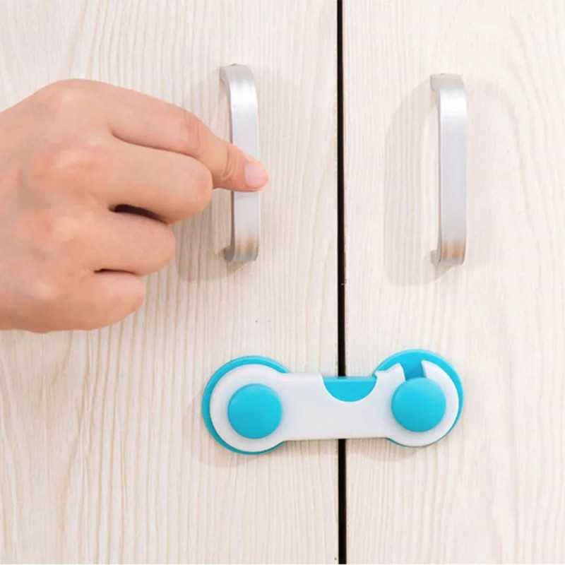 Children Kids Drawer Lock – Baby Safe Angle Sliding Door Plastic Lock